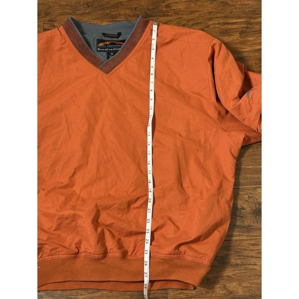 Sun Mountain Dewpoint Pullover Jacket Men's Removable Sleeves Golf XL Orange